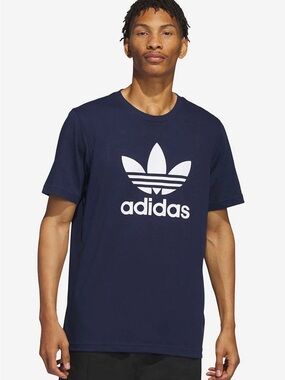 NWT Adidas Trefoil blue tshirt, size large in men